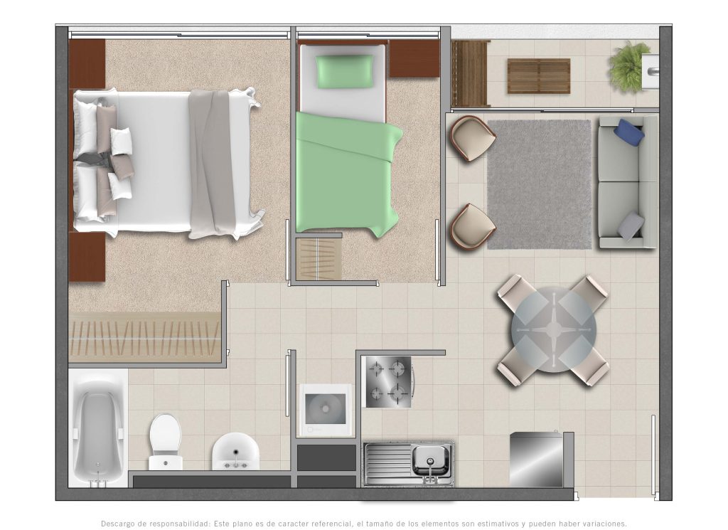 Departamento 2 Dormitorio - Brisas de San Fernando